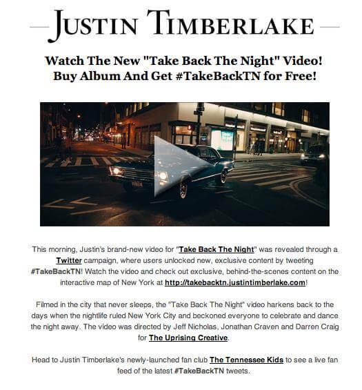 Social media lessons from Justin Timberlake
